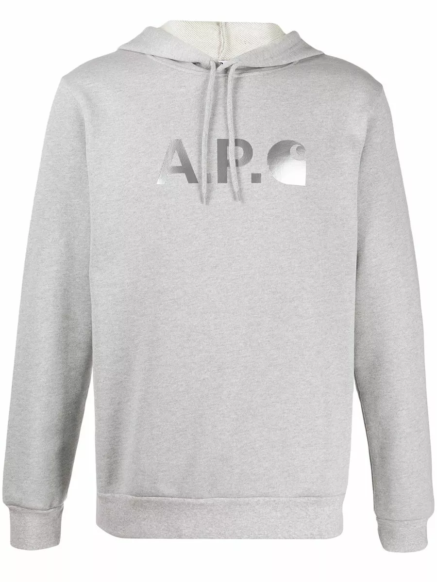 APC X CARHARTT STASH HOODIE HEATHER GREY *NEW* | eBay