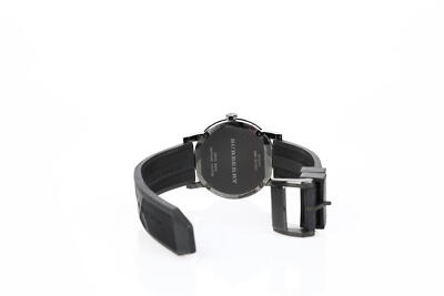 BURBERRY ブラックラバーベルト時計 BU9341 Burberry 289488 The City Gmt Check Black Silicone Strap