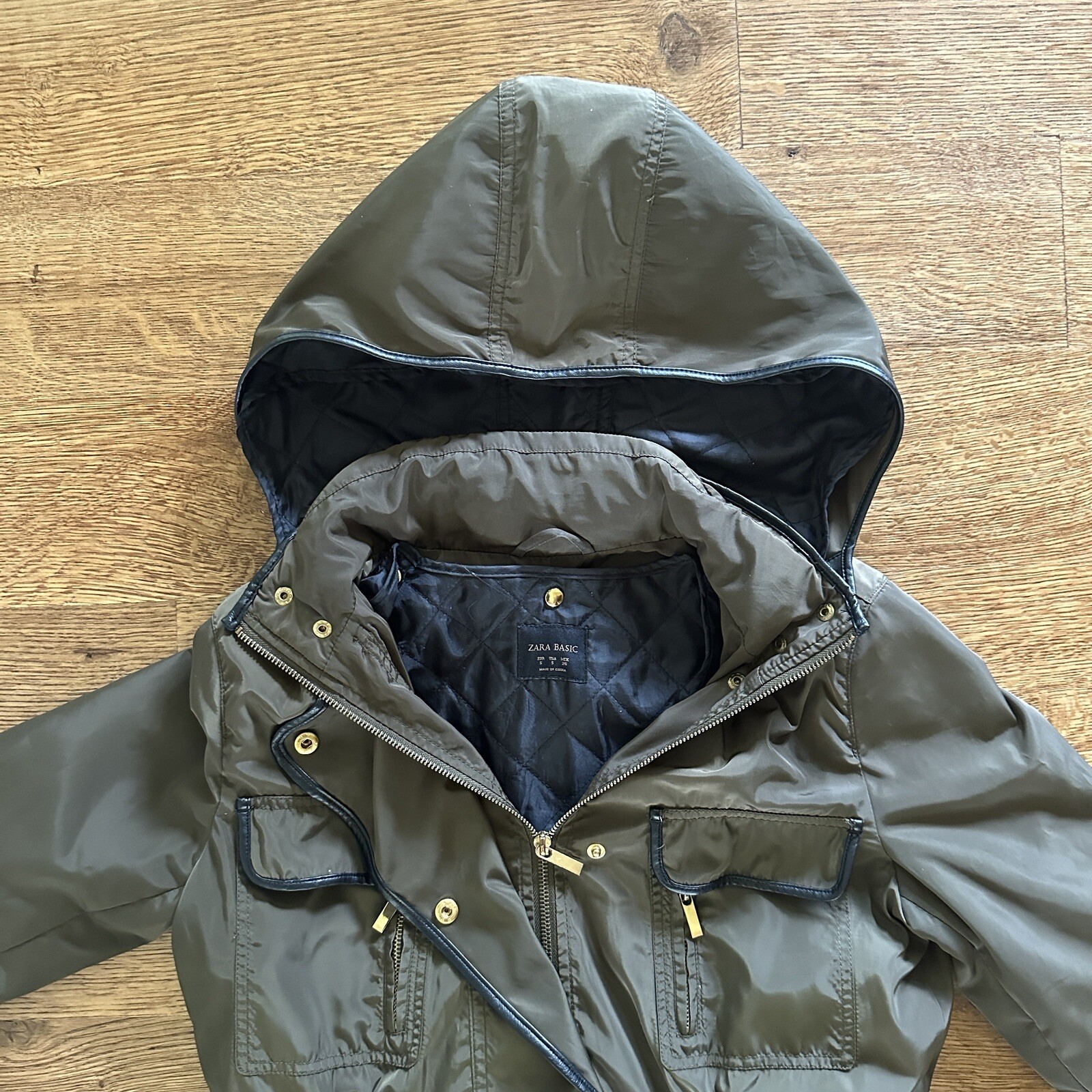 Zara basic collection lightweight hunter green ut… - image 14