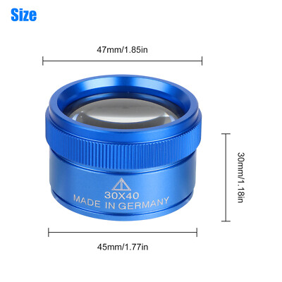 For Coins Jewelry Gemstone 40X30 Jeweler Loupe Magnifier Portable Eye Glass Loop