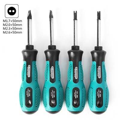 4 Pcs 8cm Long Nonslip Handle Magnetic Spanner Head Screwdriver Set Hand Tool