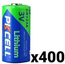 400 PKCELL LITHIUM CR123A 3V BATTERY DL123 EL123 CR17345 123 BRAND NEW