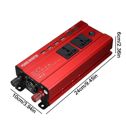 6000W Car Power Inverter DC 12V To AC 110V Pure Sine Wave Solar Converter LCD - Picture 10 of 12