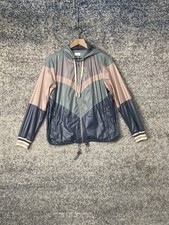 Mother The Sports Bomber Striped Wind Jacket Women’s Multicolor Hooded