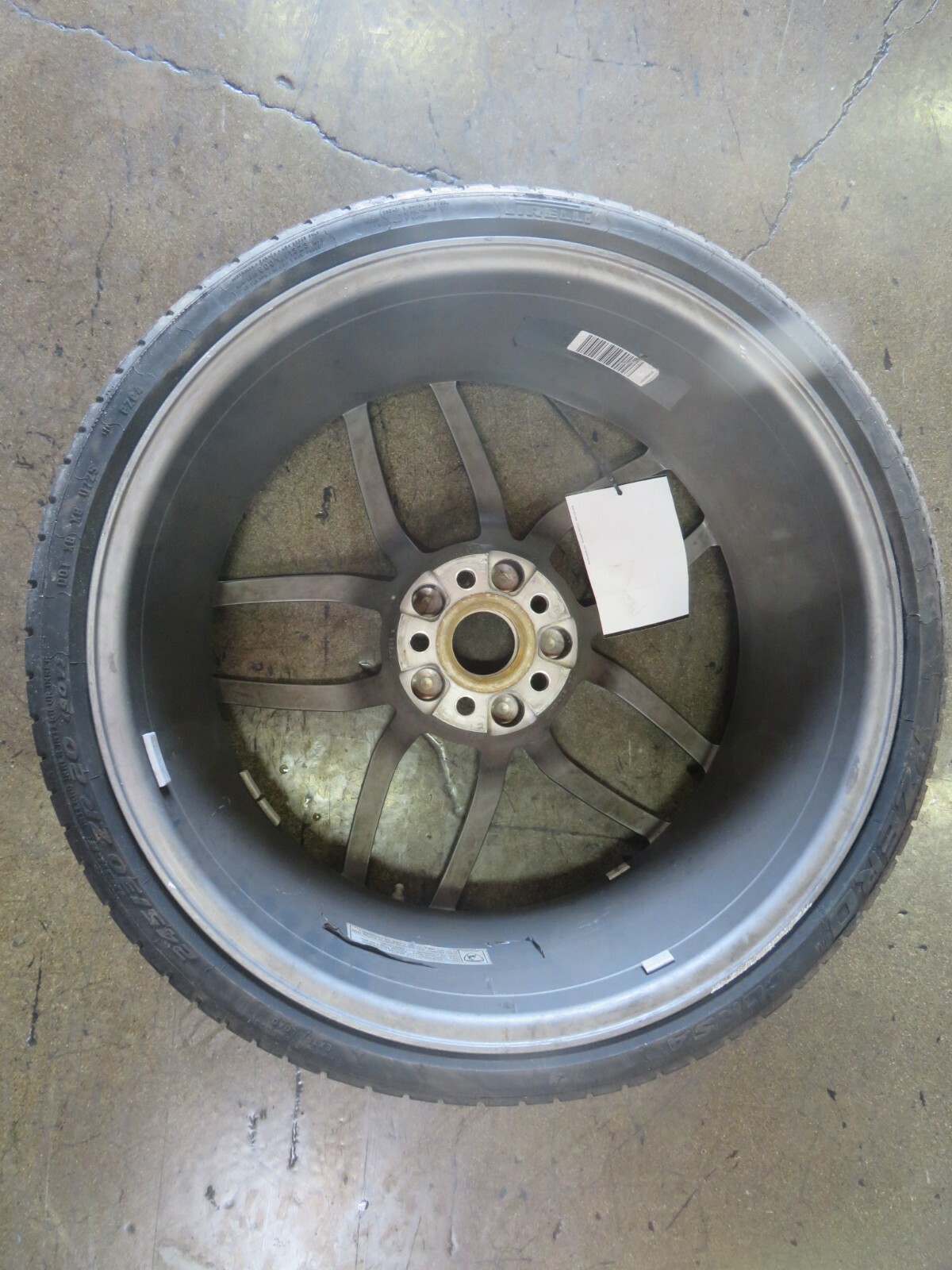 Lamborghini Huracan, LP 580, Front Wheel, Used, Bent, Damaged, P/N 4T0601017AQ