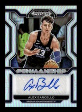 2022-23 Panini Prizm Draft Picks College Penmanship Prizms Silver Alex Barcello