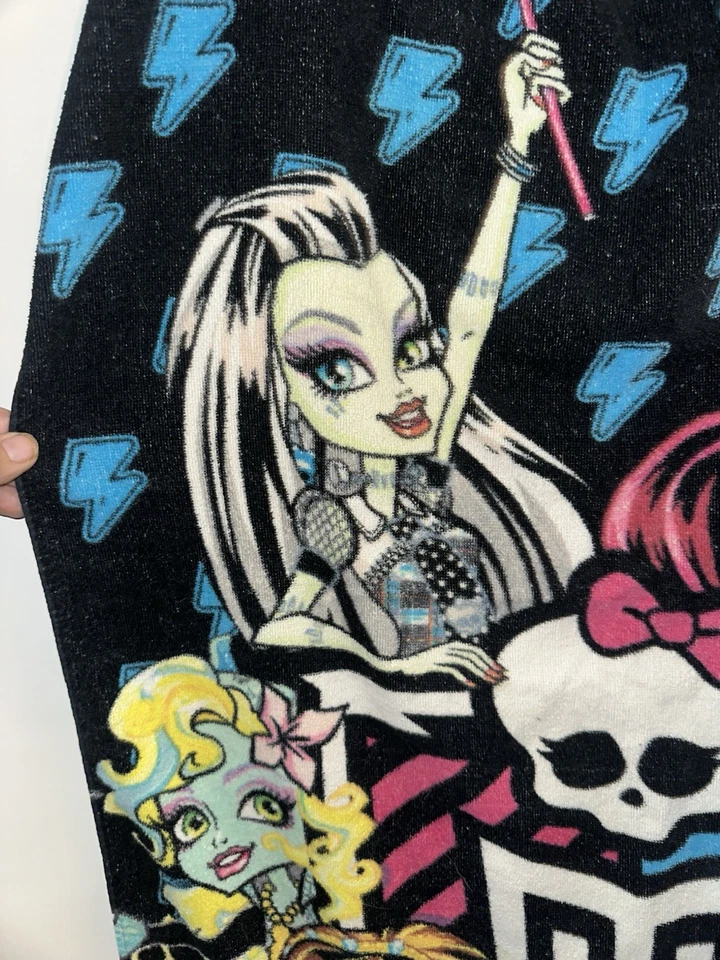 Toalla de baño de playa Monster High 2014 TOTAL RECHARGE 100 % algodón 27" x 54" Foto 2 de 4