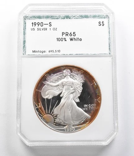 1990-S American Silver Eagle — photo from the most recent tracked eBay sale