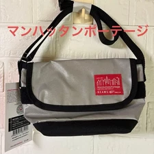 Manhattan Portage × BEAMS BOY Reflector Mini Messenger Bag Gray Silver Mint
