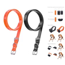 TPU Dog Collar Strap- 3/4 Inch Waterproof Replacement for Shock Training Collars