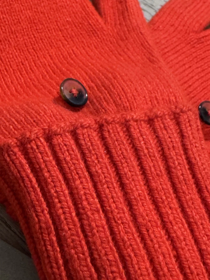 Mitones convertibles para mujer J.Crew mezcla de lana cachemir rojo tomate nuevos con etiquetas Foto 3 de 4
