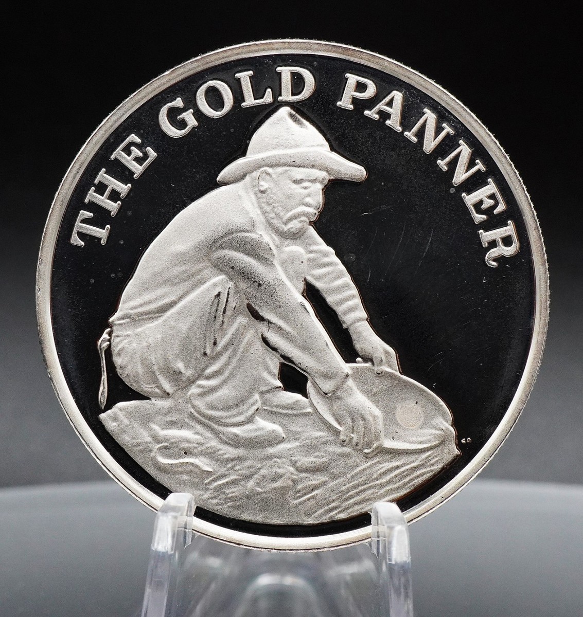 1996 Gold Panner Weaver Mining Phoenix Arizona 1oz 999 FINE Silver