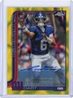 2025 TOPPS CHROME FOOTBALL JAXSON DART RC AUTO ON CARD YELLOW PRIZM /275 GIANTS