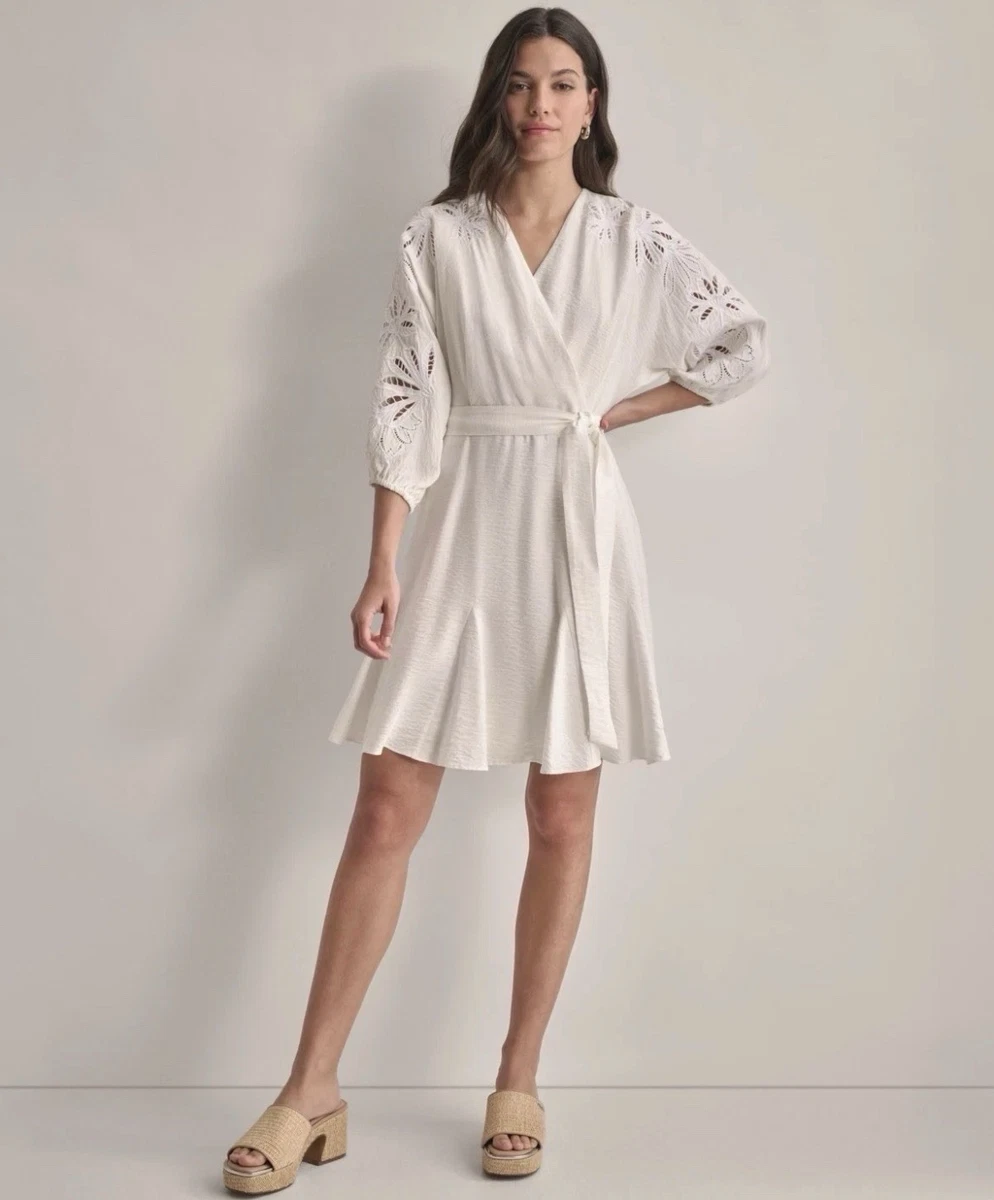 dkny white linen dress Dkny Dresses | Dkny White Linen Dress Small New | Color: White | Size: S