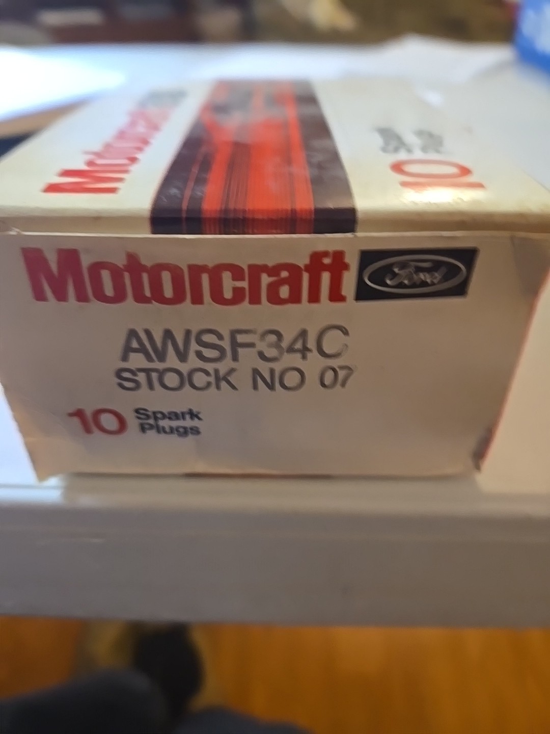 Motorcraft AWSF34C Box Of 10 Spark Plugs Sealed Box New Old Stock