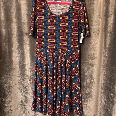LuLaRoe Nicole Midi Dress 2XL