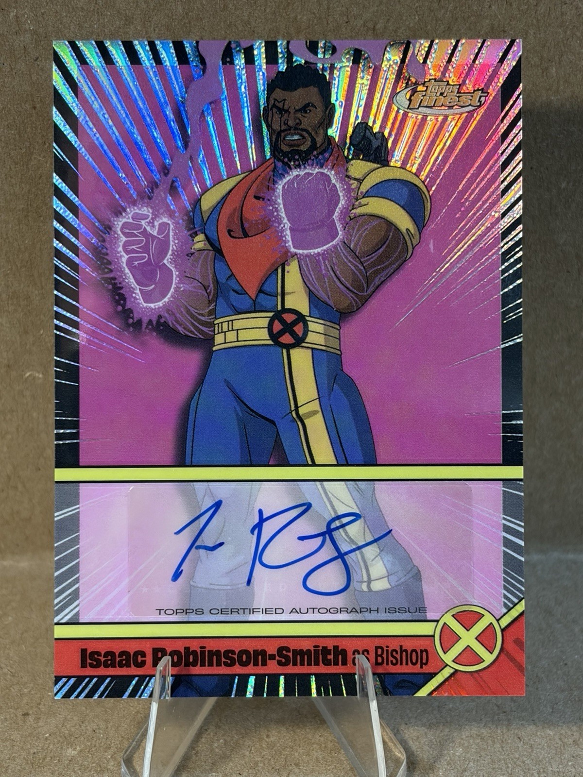 2025 Topps Finest X-Men '97 Isaac Robinson-Smith As Bishop Autograph