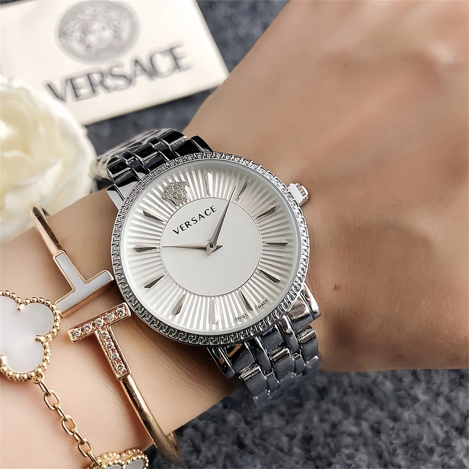 Versace ретро стиль кварцевые часы сплава браслет циферблат 33 мм с коробкой (бесплатный налог) - Изображение 2 из 4