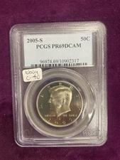 2005 S PCGS PR69 DCAM 50c Graded Collectible Slab 