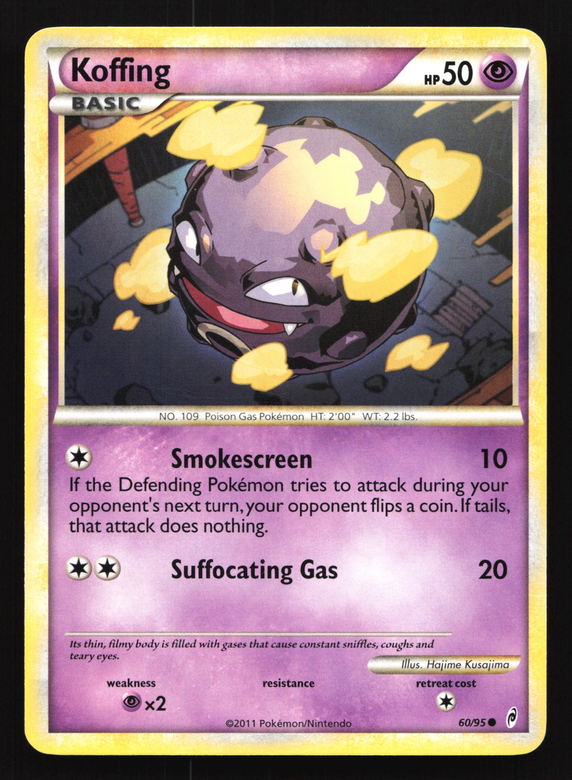 Koffing 60/95 Call of Legends Common Pokemon Card