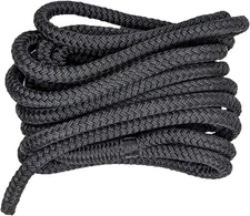 South Bend Rope Double Braid Nylon Dock 1/2-inch x 20 feet (2-Pack), Black 