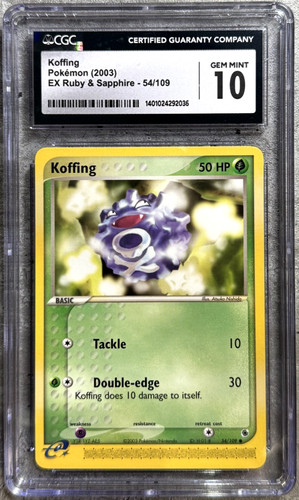 Koffing graded CGC 10 for sale on eBay