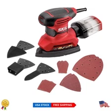 Corded Multi-Function Detail Sander with Micro-Filter & 3 Attachments - 120V