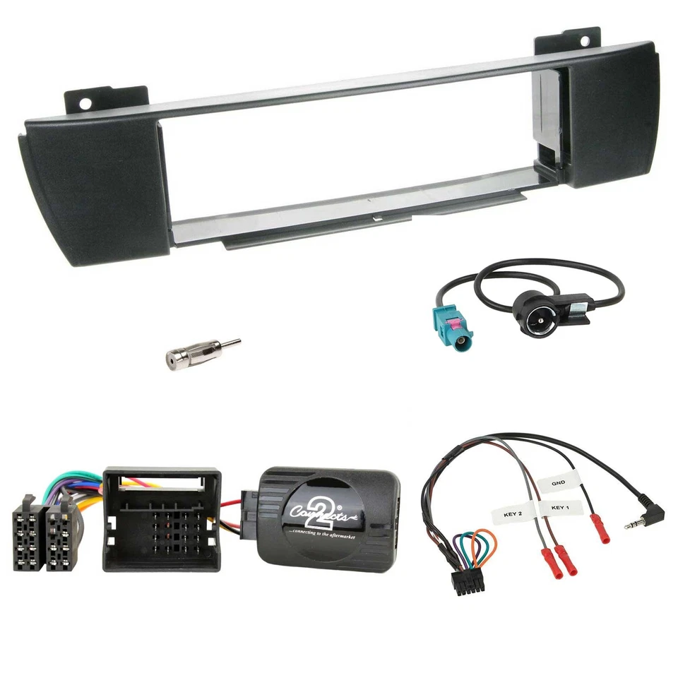 Juego de radio adaptador de volante DIN radio de coche para BMW X3 E83 2004-2010 central