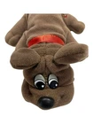 Vintage 1986 Tonka Pound Puppies 7” Plush Brown Rumple Skin Red Collar