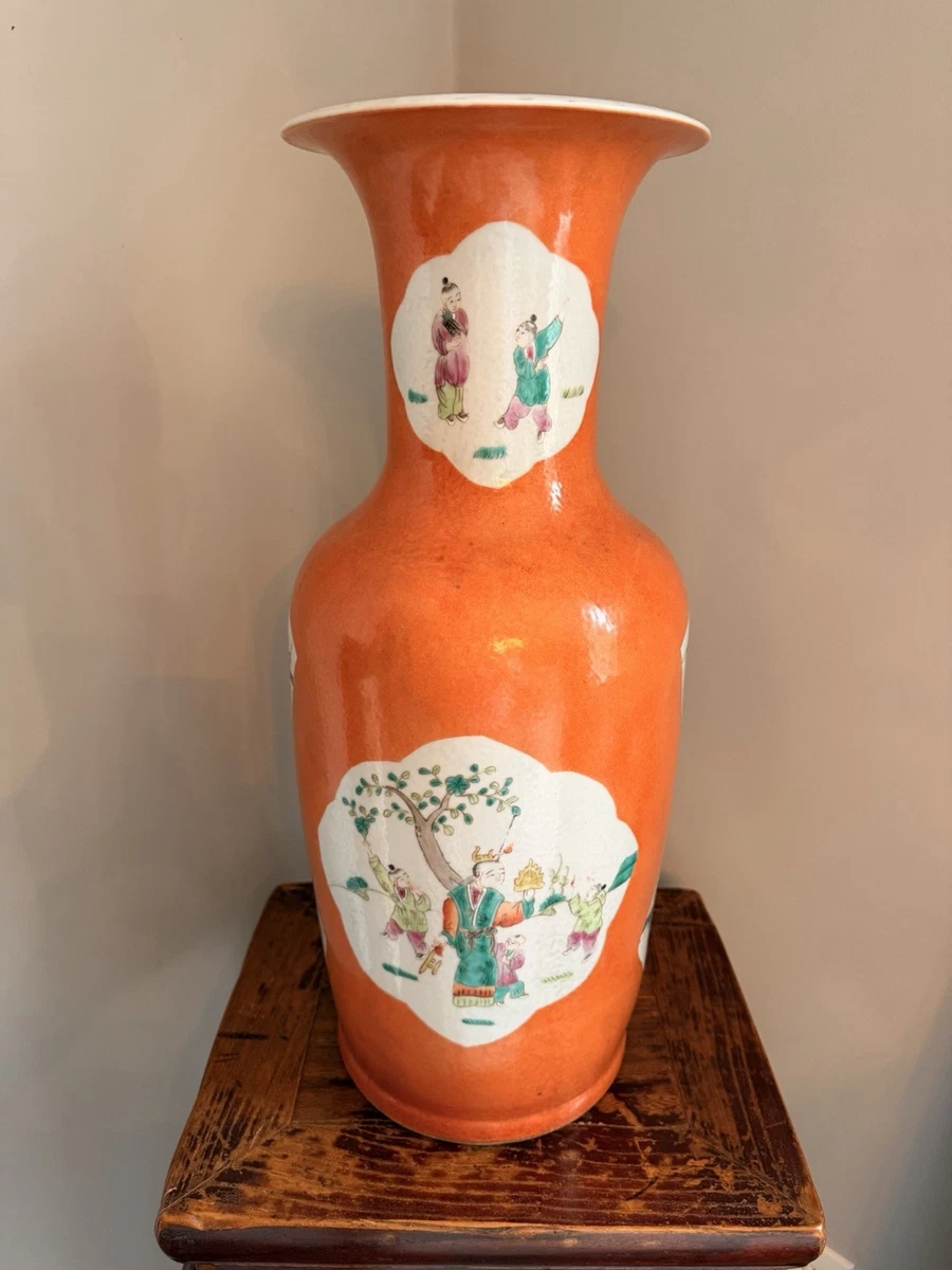 Orange 1900-1940 Antique Chinese Vases for sale | eBay