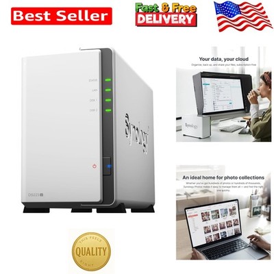Energy-Efficient 2-Bay DiskStation DS223j: Stylish & Functional Data Management