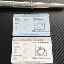 14K White Gold Diamond Wedding Bridal Ring Set - Natural Diamonds 1.40ct tw