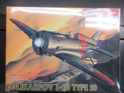 ACADEMY 1/48 POLIKARPOV I-16 TYPE 10  #2127 factory sealed