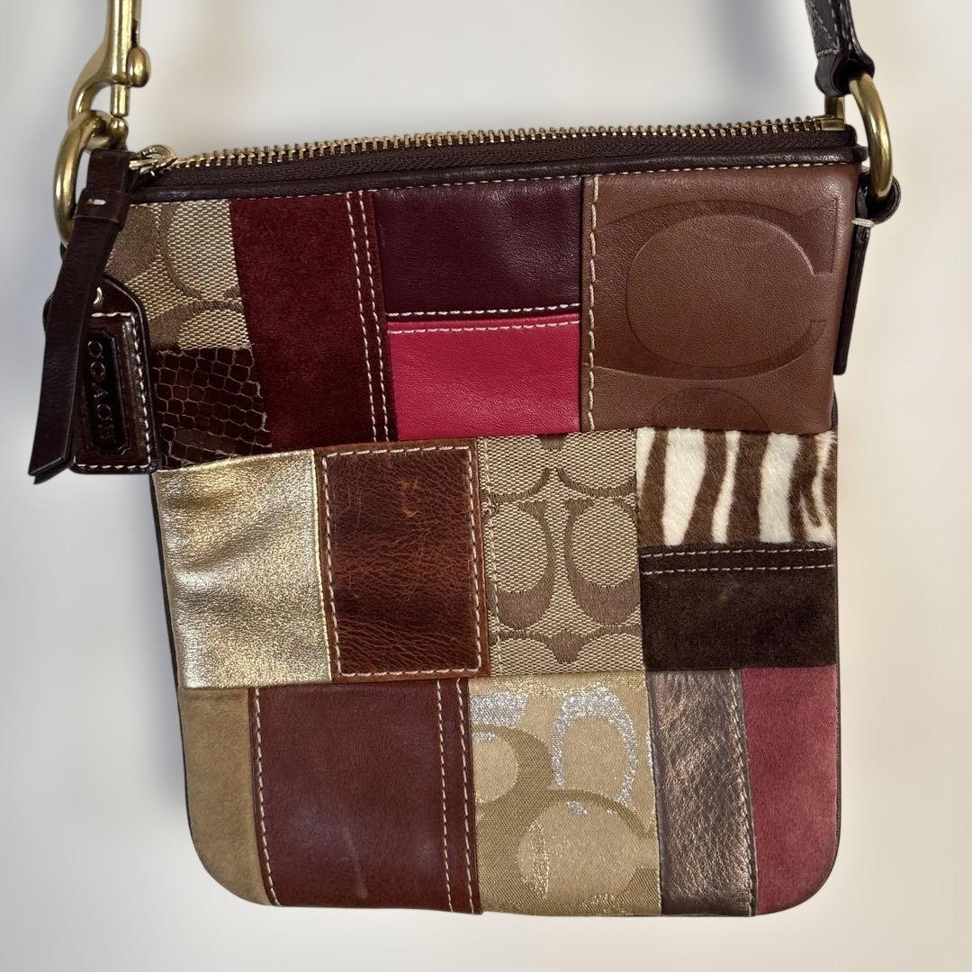 Coach Leather Patchwork Shoulder Bag Multi-Color … - image 3