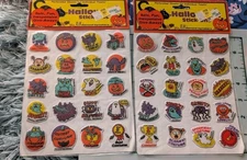 Vintage Puffy Stickers Halloween Stick Ons Diamond Toy Makers Lot 2 New Packs 