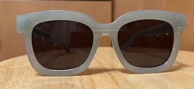 DIFF Designer Sunglasses  Light Green Thick Frame NEW