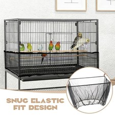 HOT - Shell Skirt Mesh Cover Pet Bird Cage Guard Nylon Net Seed Catcher 5SIZE