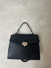 Borsa a mano in Vera Pelle nera - Modello Elegante (30x25 cm)