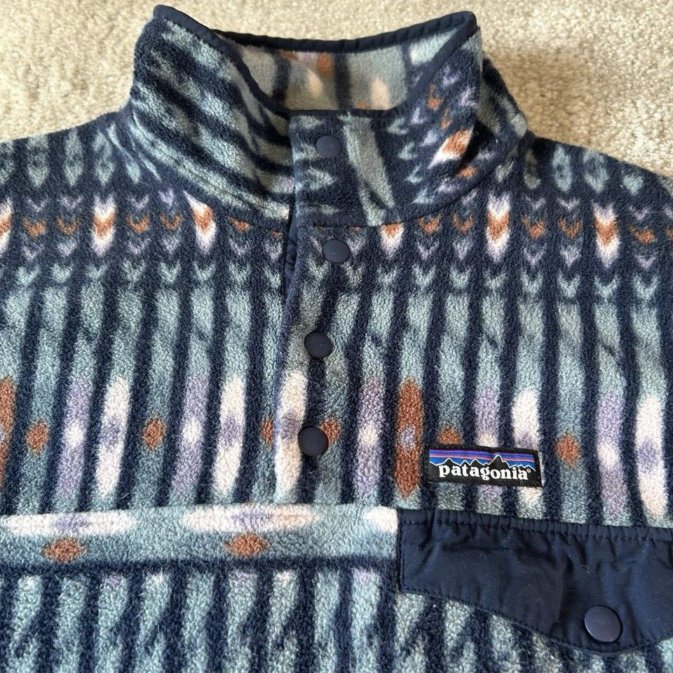 Patagonia Synchilla Snap-T polar para mujer pequeño azul Kuta Klash sombra azteca Foto 3 de 4