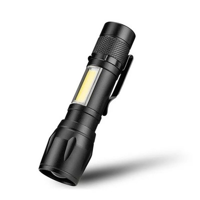 Leistungsstarke 350LM LED Taschenlampe mit wiederaufladbarem Design und zoombare