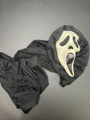 Vintage Scream Movie Easter Unlimited Scream Youth Costume Mask Attached To Robe