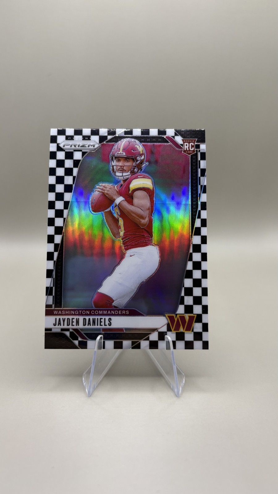 2024 Panini Prizm - Rookies Jayden Daniels #347 Black & White Checker Prizm (RC)