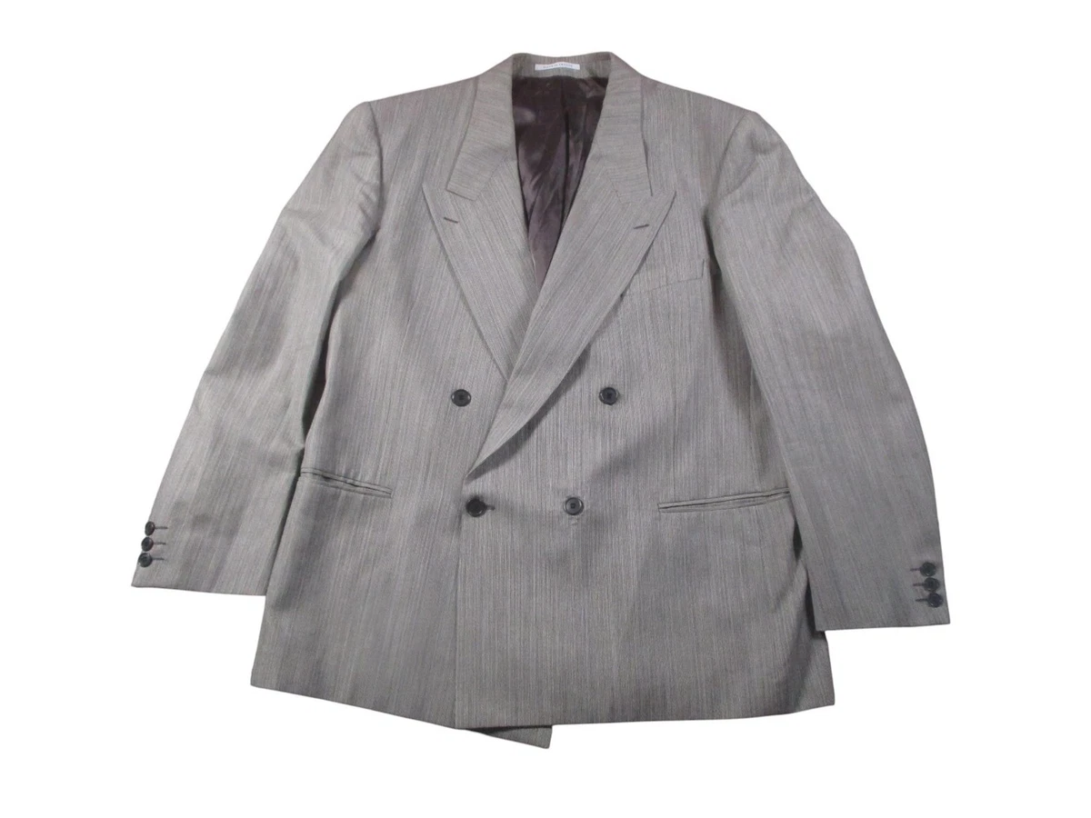 Saint Laurent Gray Double-Breasted Suits & Blazers for Men for