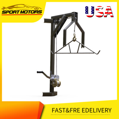 2'' Truck Hitch Deer Hoist with Winch Lift Gambrel Set  Adjustable Hitch 500LBS