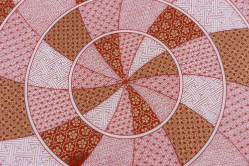 PLATO DE PORCELANA SEIKOU KUTANI 9,5 PULGADAS JAPÓN ""KINRAN"" ROJO HECHO EN JAPÓN - Imagen 4 de 5