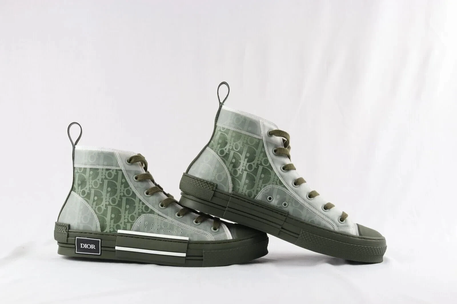 Baskets hautes Dior, taille UE 44,5 oblique   Vert, B23 HT, authentique, neuve 