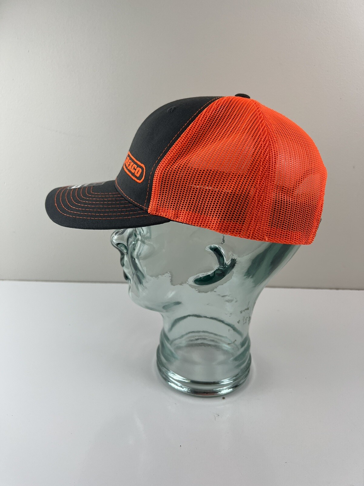 Flexco Orange Mesh Snapback Baseball Cap Hat Orig… - image 5