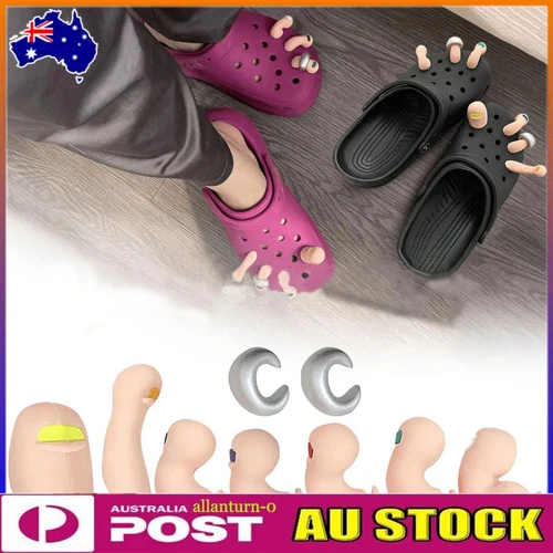 9PCS Funny Resin Toe Shoe Charms Decor for Croc Clog Decoration Sandals Slippers - Picture 2 of 9