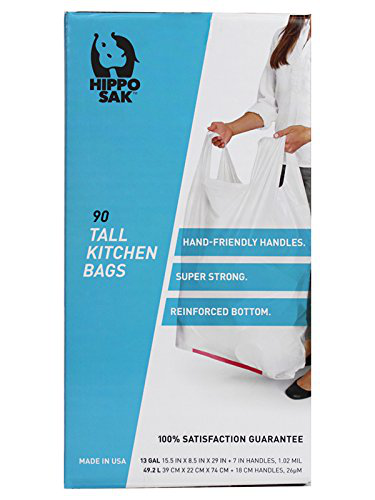 Hippo Sak Handle Trash Bag With Power Strip 13 Gallon Tall Kitchen 90 Count For Sale Online Ebay