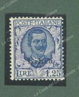 LIBYA. Lire 1.25 Floral Overprinted